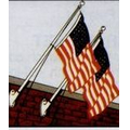 6' Outrigger Wall Mounted Flagpole Set with Bracket